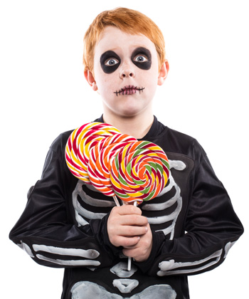 photo of a boy in halloween costume